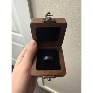 Saga Bands Men’s The Dark Moon Men’s 10 Tungsten Handcrafted Ring New